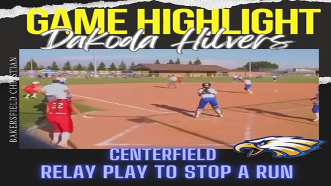 Centerfield to cut-off to third base for the out.