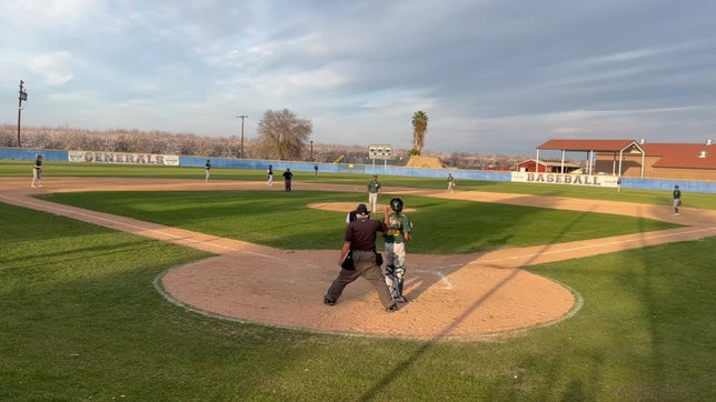 Jacob Gonzalez with lazer down left field