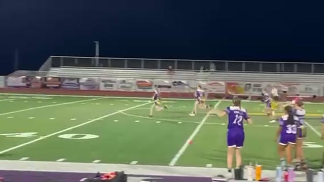 Audrey French runs the ball 56 yards for a TD