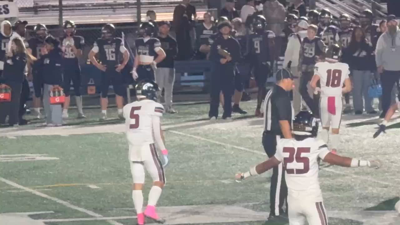 Cannon Brinton with an interception