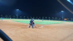 Vincent Hernandez hits a double up the middle to drive in a run