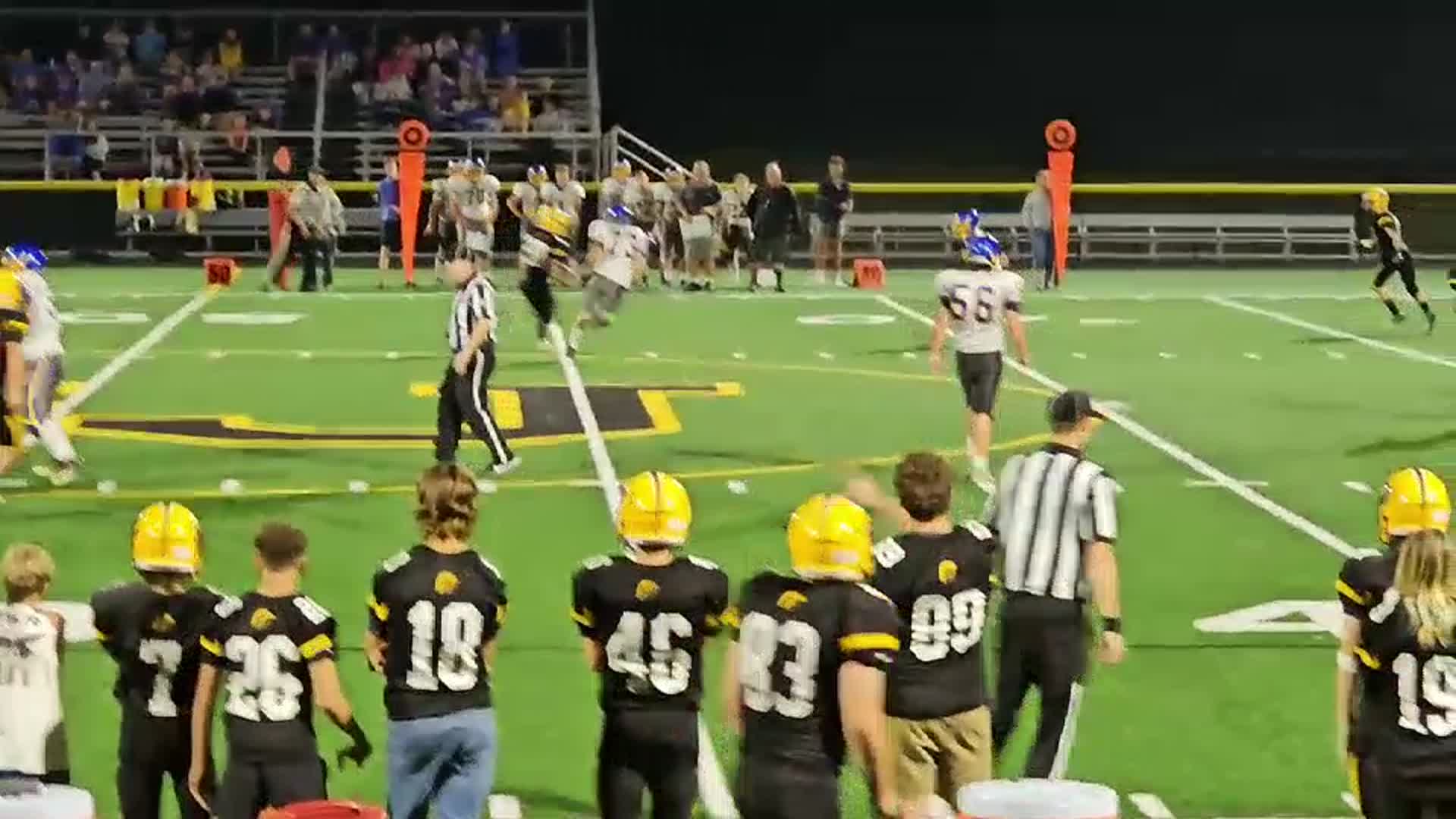 Great pass and yardage