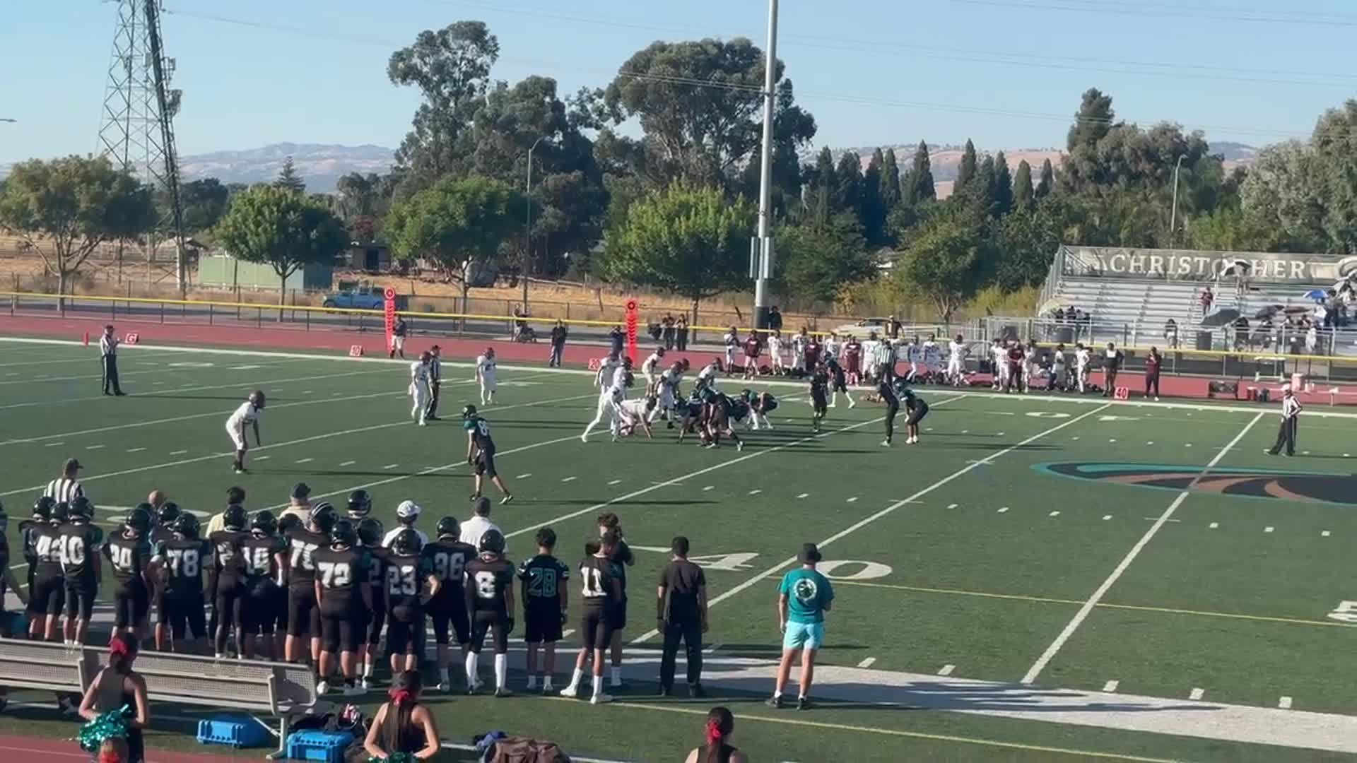 Christopher vs Piedmont Hills 9/5/24 - QB #1 D. Robinson - 33 yard touchdown run