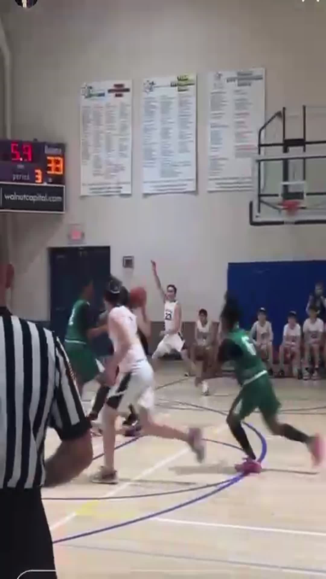 12/3: Hillel vs Urban Pathways- floater to take the lead with 3 seconds left in the 3rd quarter.