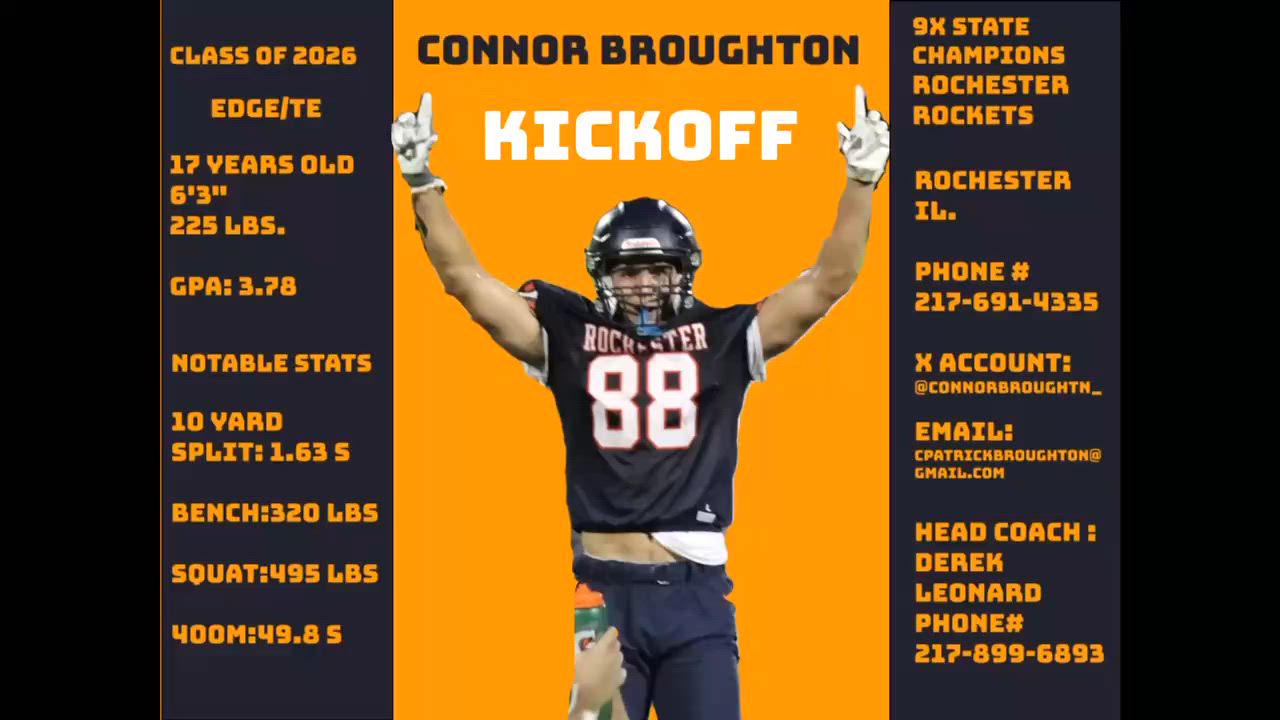 Connor Broughton's High School Career Home