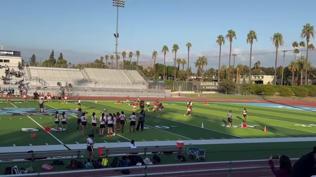 Natalia Tinajero Varsity QB Touchdown pass