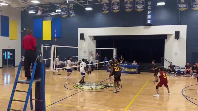 Yeraldo Escareno (#2), Fher Castillo (#10), and Zuriel Guevara (#5) set up Ashleigh Chigora (#21) for a huge spike to end Set 4. ASU Prep takes down 2023 Division 2 State Champion Glenview for an exciting playoff victory!