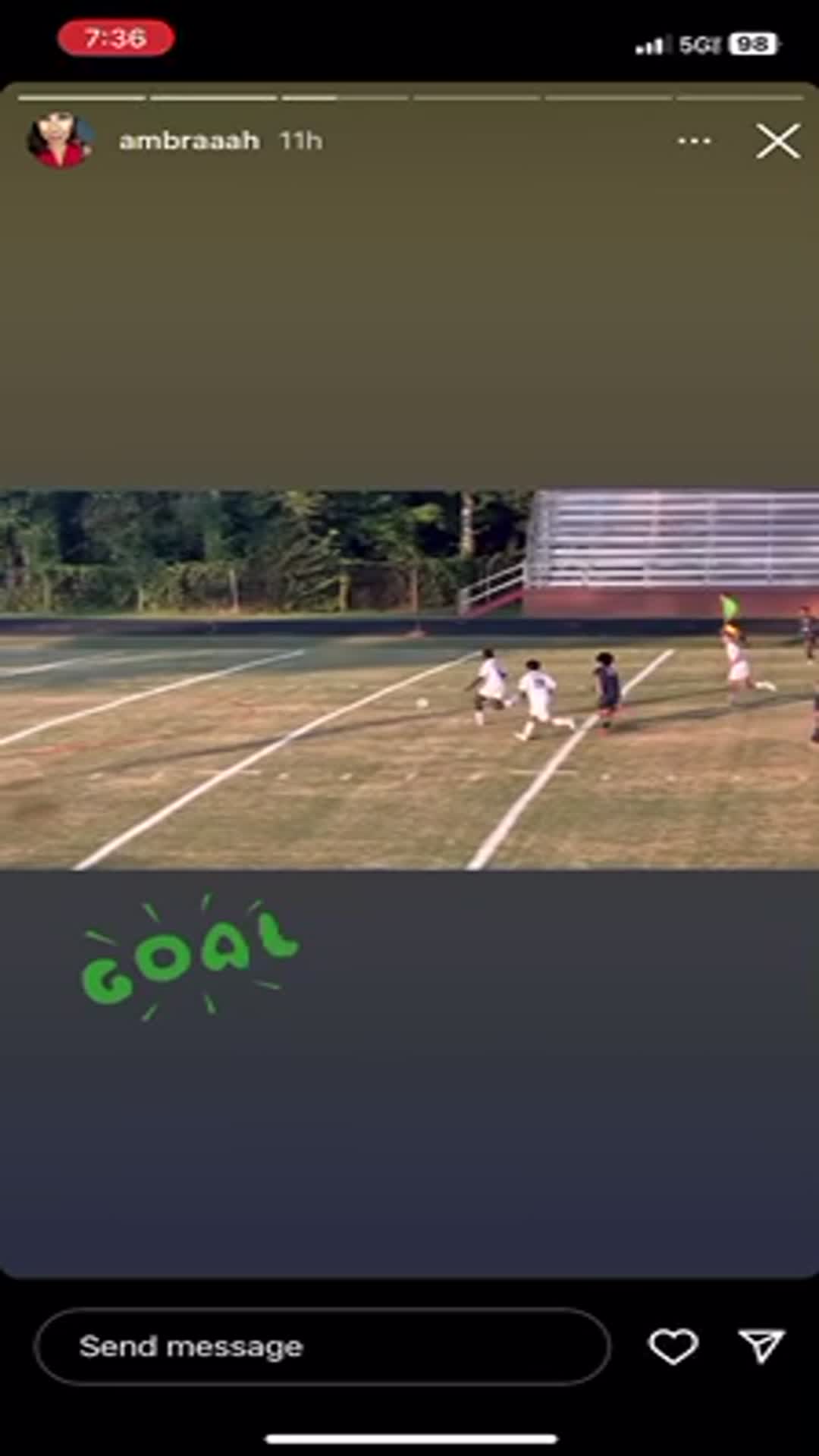 Riley Kunonga for the goal