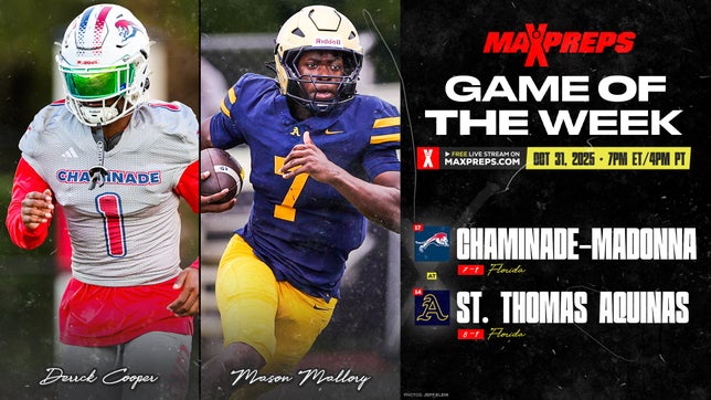 Trailer for St Thomas Aquinas' (Fort Lauderdale, FL) matchup against Chaminade-Madonna (Hollywood, FL) in the MaxPreps Game of the Week.