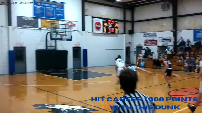 Maximus Whitmire hit 1,000 points on his two handed dunk.