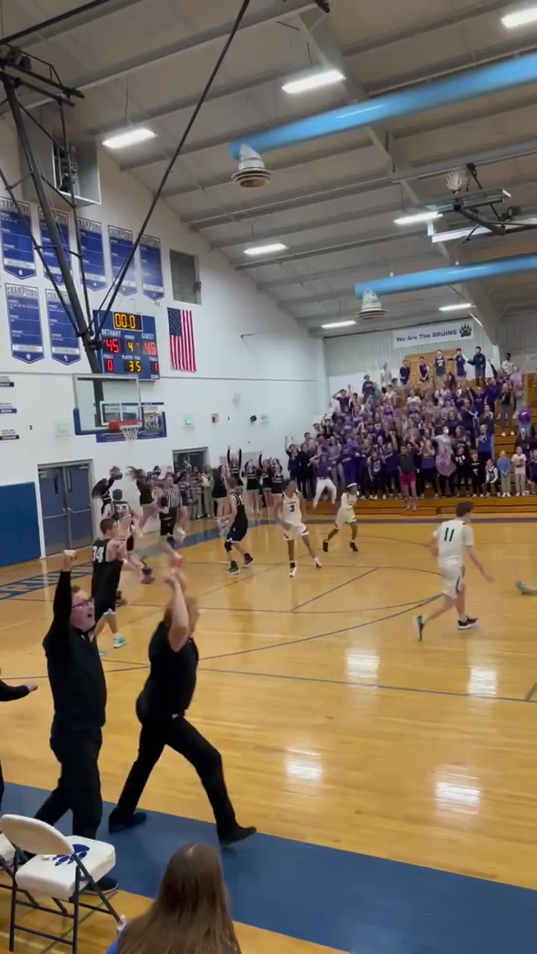 Aiden Hibbard hits the fade away jumper at the buzzer to win the championship game for the Eagles 47-45