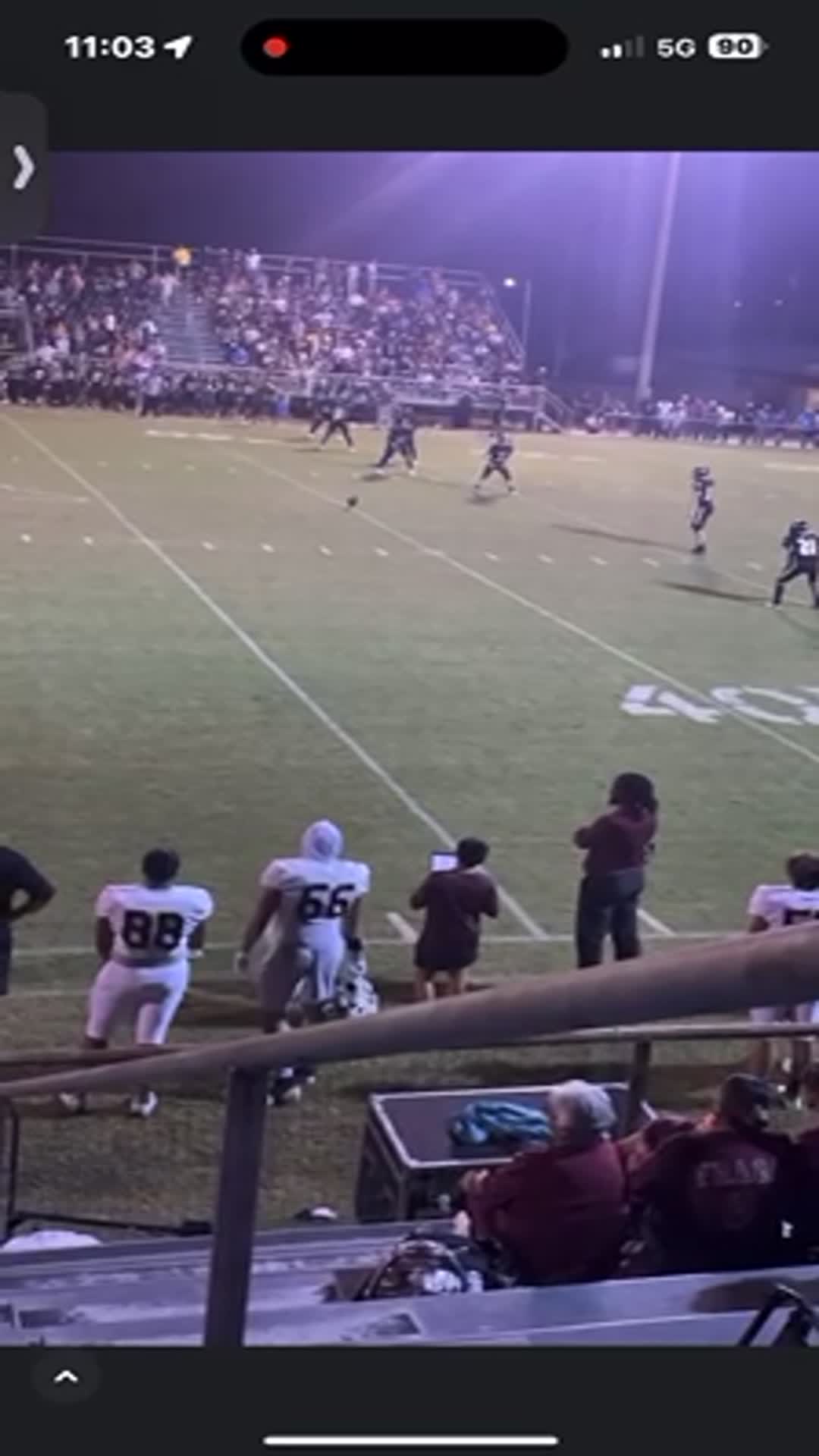 Kickoff return sophomore year