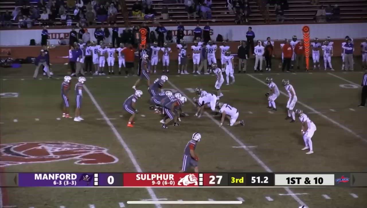 Kale Brakefield TD strike to Bridge Barrett