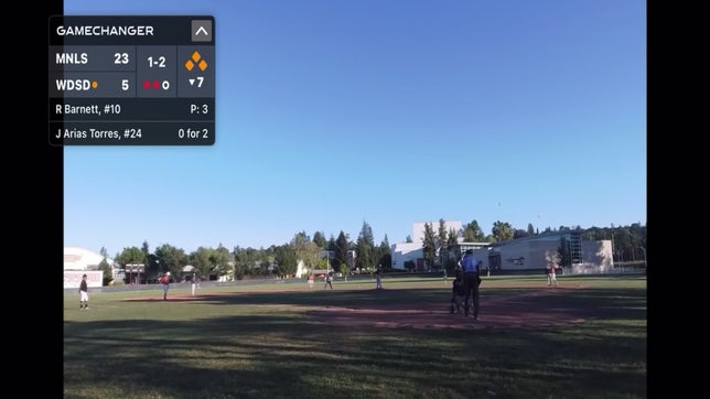 Grand slam against Menlo High School