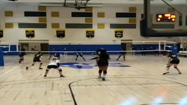 Dillen Pritchett closes a 5 point deficit with a 7 pointbrun to win the second set in a 5 set match up against KIPP Academy.