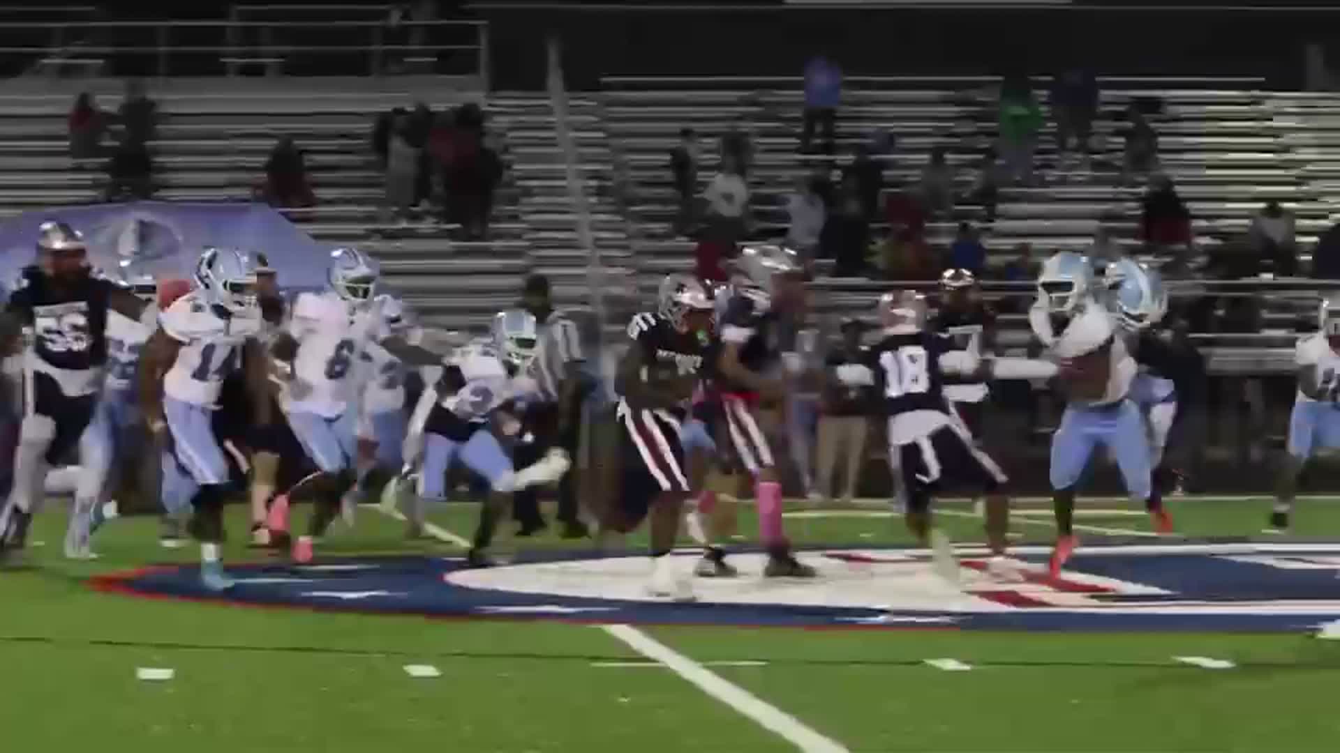 Hard Running by Freshman Thomas Morris III Vs Meadowcreek High School Varsity Football.