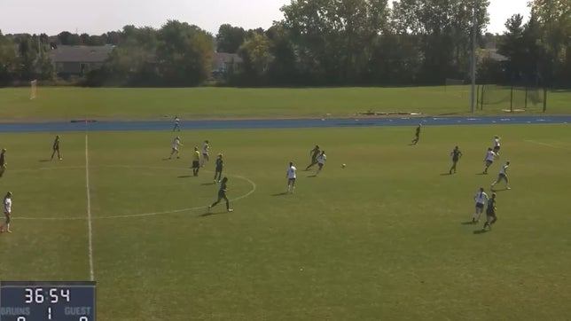 Assist from left forward Sienna Eenigenburg to right forward Jaylyn Podlin for the goal.