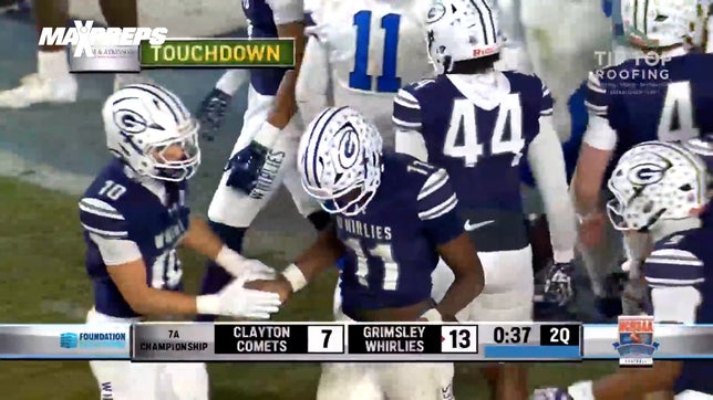 Highlights of Grimsley's (Greensboro, NC) 24-14 win over Clayton (NC) in the North Carolina Class 7A State Championship. Five-star senior quarterback and Tennessee signee Faizon Brandon threw for 118 yards and a touchdown while running for 53 yards with a score.