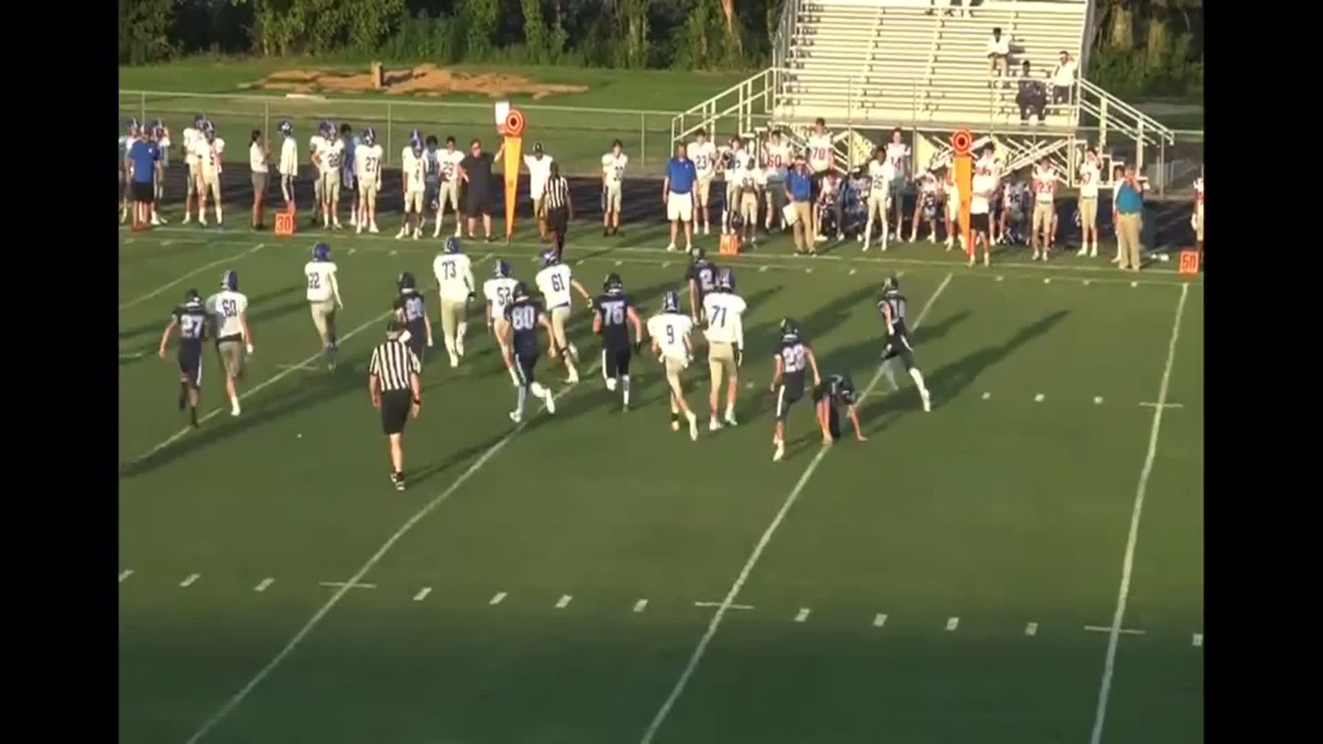 Dylan Taylor makes the for red fumble to give back ball against northpoint Christian Academy