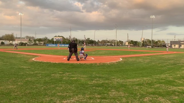Mathis #9 shows his nice oppo hitting and hits another triple on southeast.