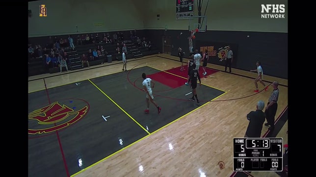 Quick pass with follow up dunk in the lane.