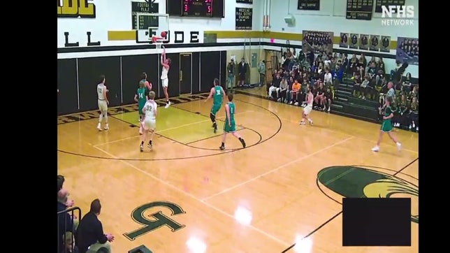 Buzzer beater shot from across the court