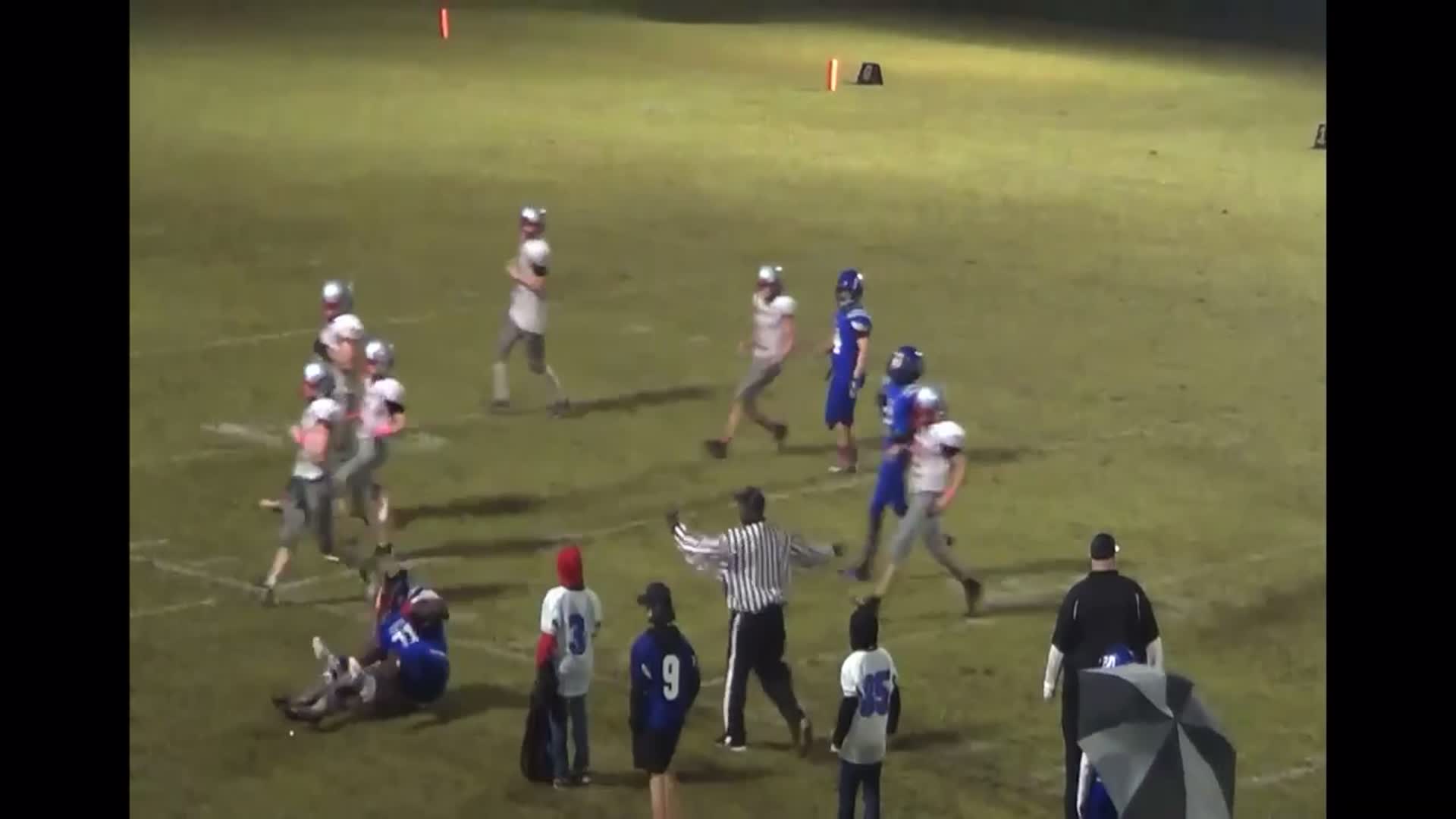 Middle LB takes down the RB #2 Christian Kilpatrick to save the first down by CCS