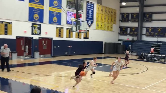 PG Khloe Rodgers excels in yet another game. She puts up 28 points along with 6 steals, 5 assists, and 5 rebounds, in a heartbreaking narrow loss. This young superstar passes the 400 point mark on the season. Assisted by Hayleigh Scott.