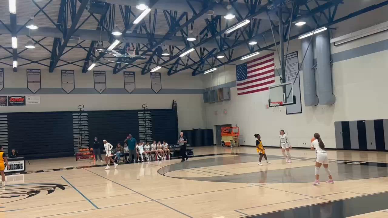 Danielle Bell hits left wing 3 pointer