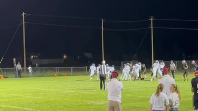 Lorenzo with the stop for a loss in the red zone!