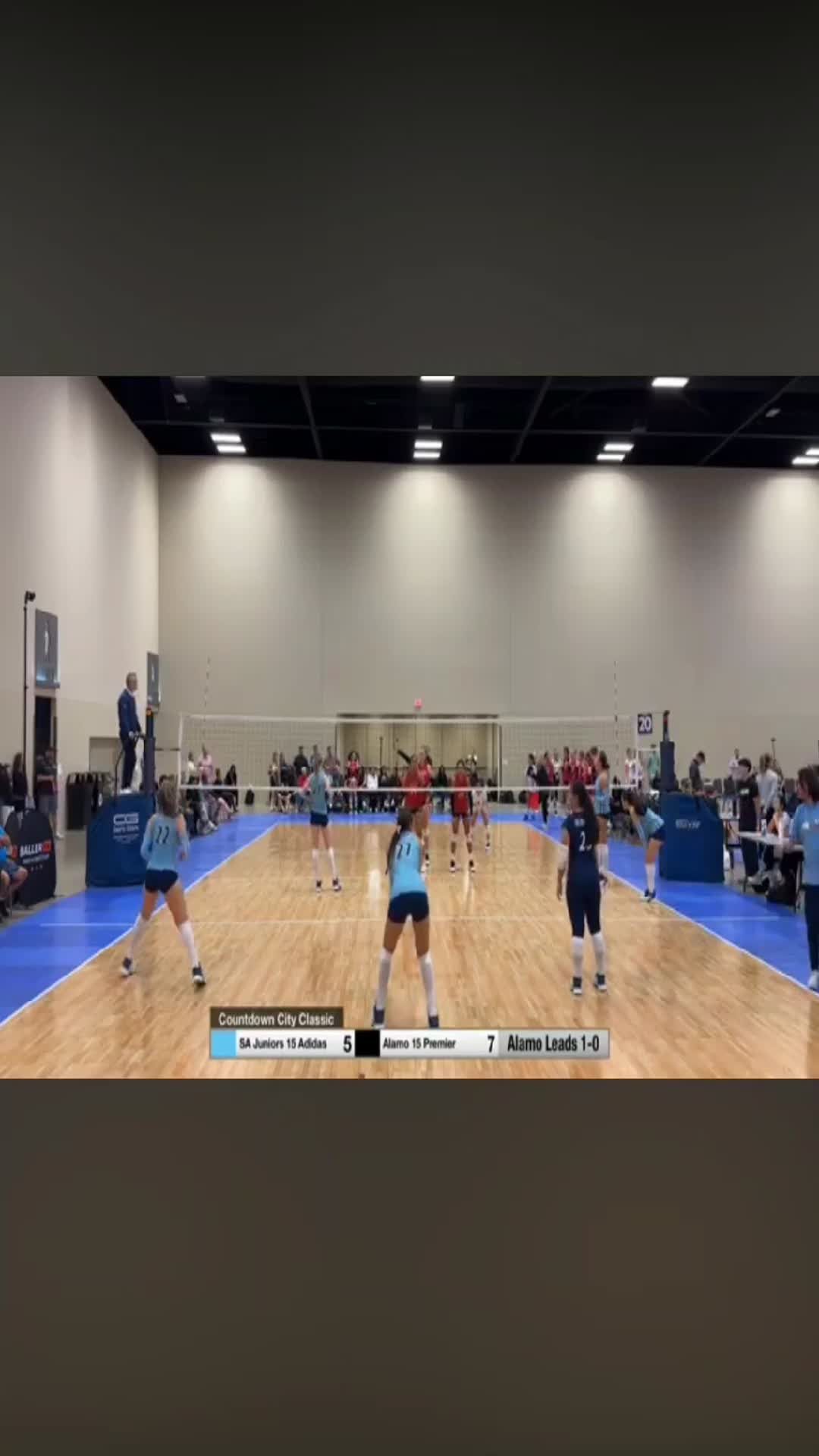 Abby blocking one of the better players I've seen on the court!