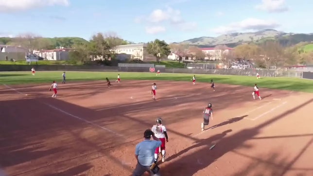 Top 6, 3 Run Homer from Freshman Mylei Lopez to extend the Cougar lead over the Mustangs during first league game of the season.