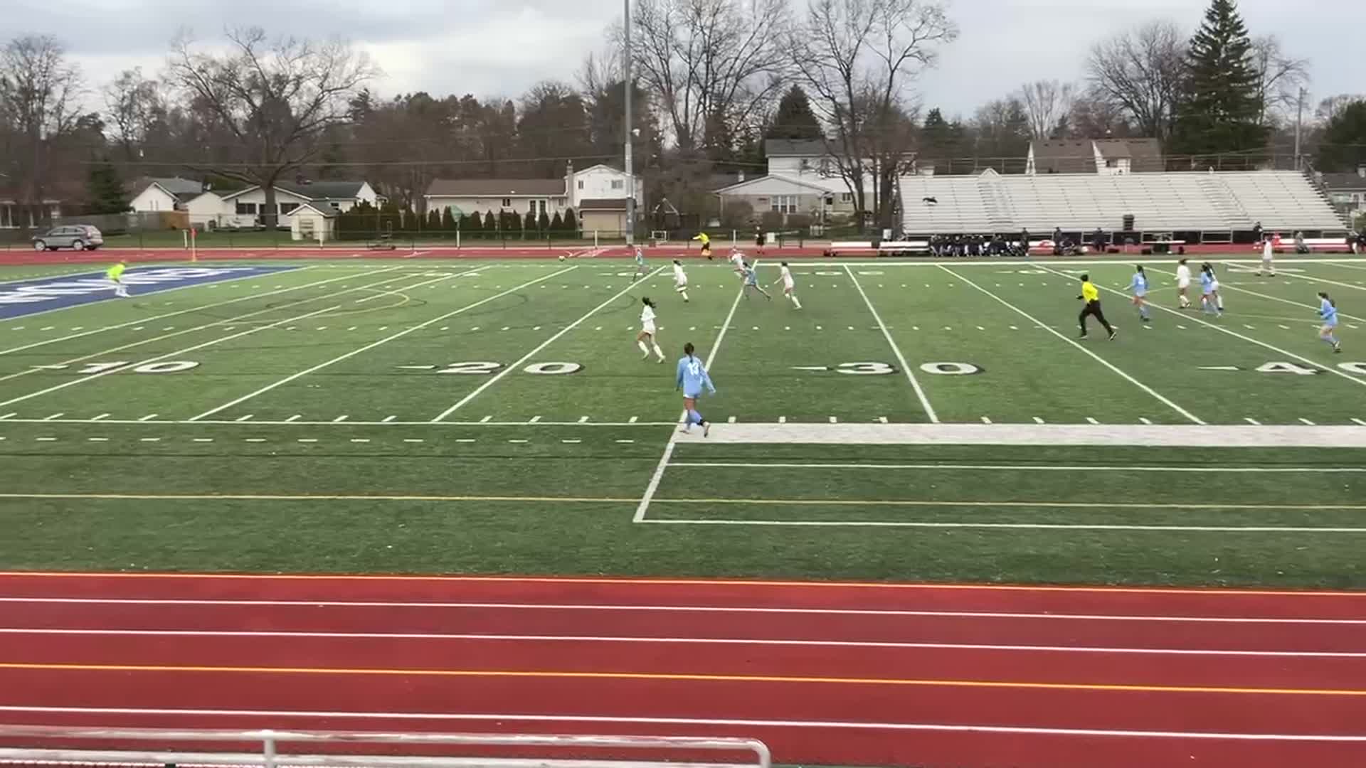 Ellera Jakubowski goal assisted by Julia Aniel vs Grosse Pointe South.
