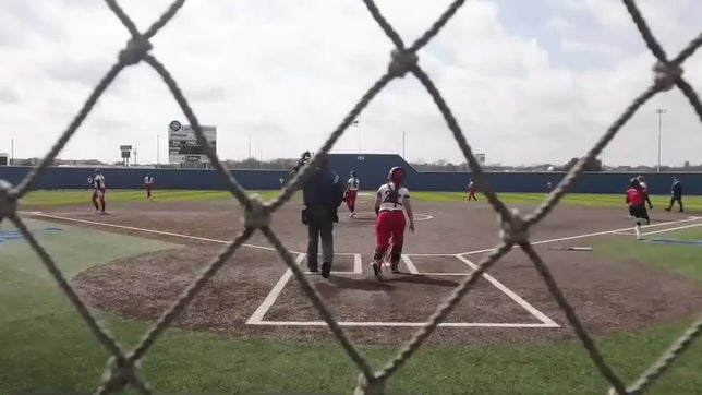 Martin Warriors Varsity2025 scored one run in the bottom of the fourth on a solo home run to left field by Maddison Salazar #13.