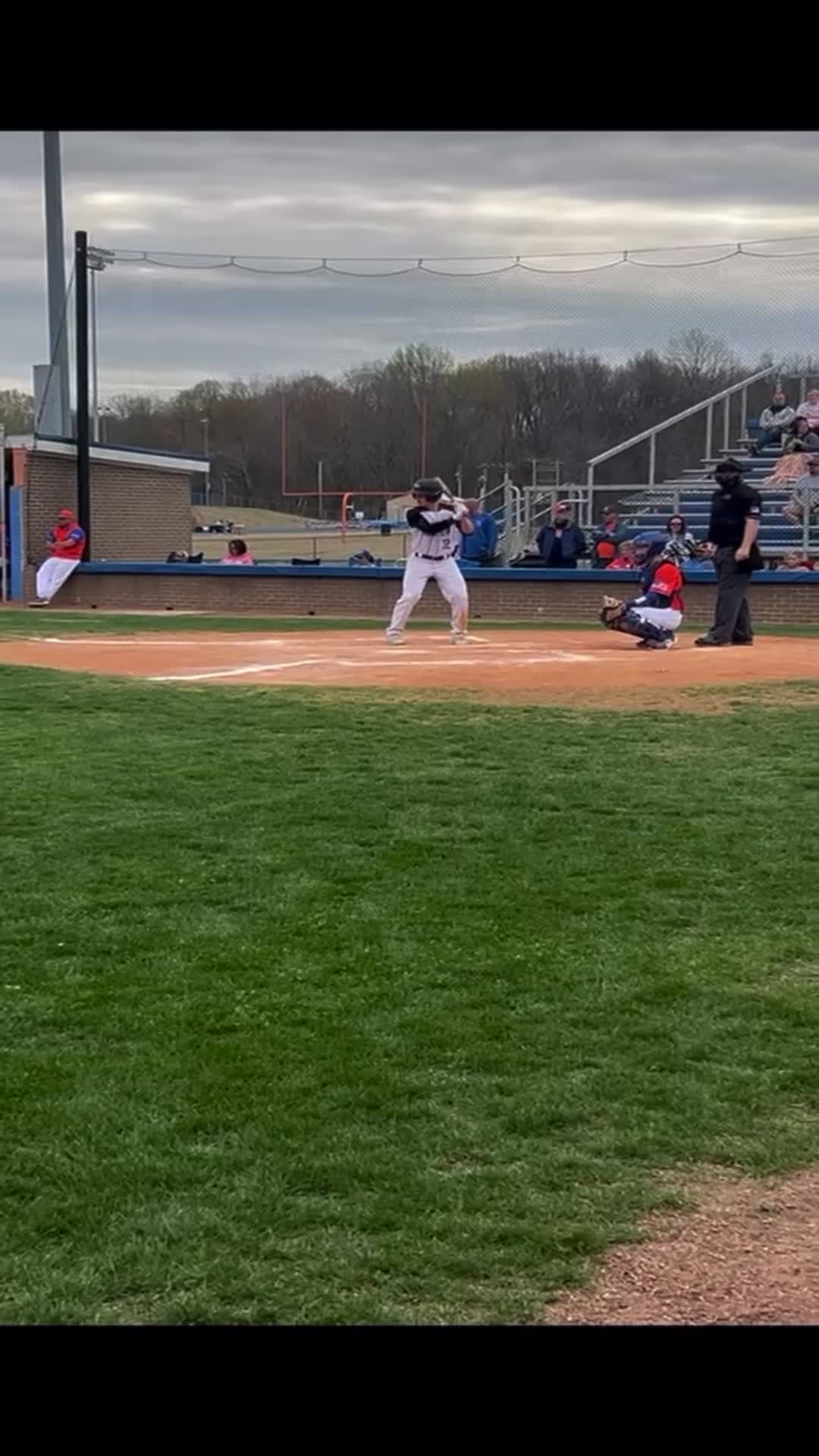 Inside curveball that my hands adjusted to and stayed back.