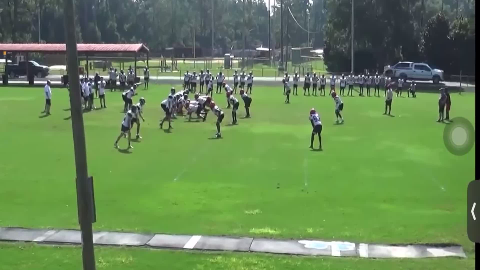 Slant route for a touchdown