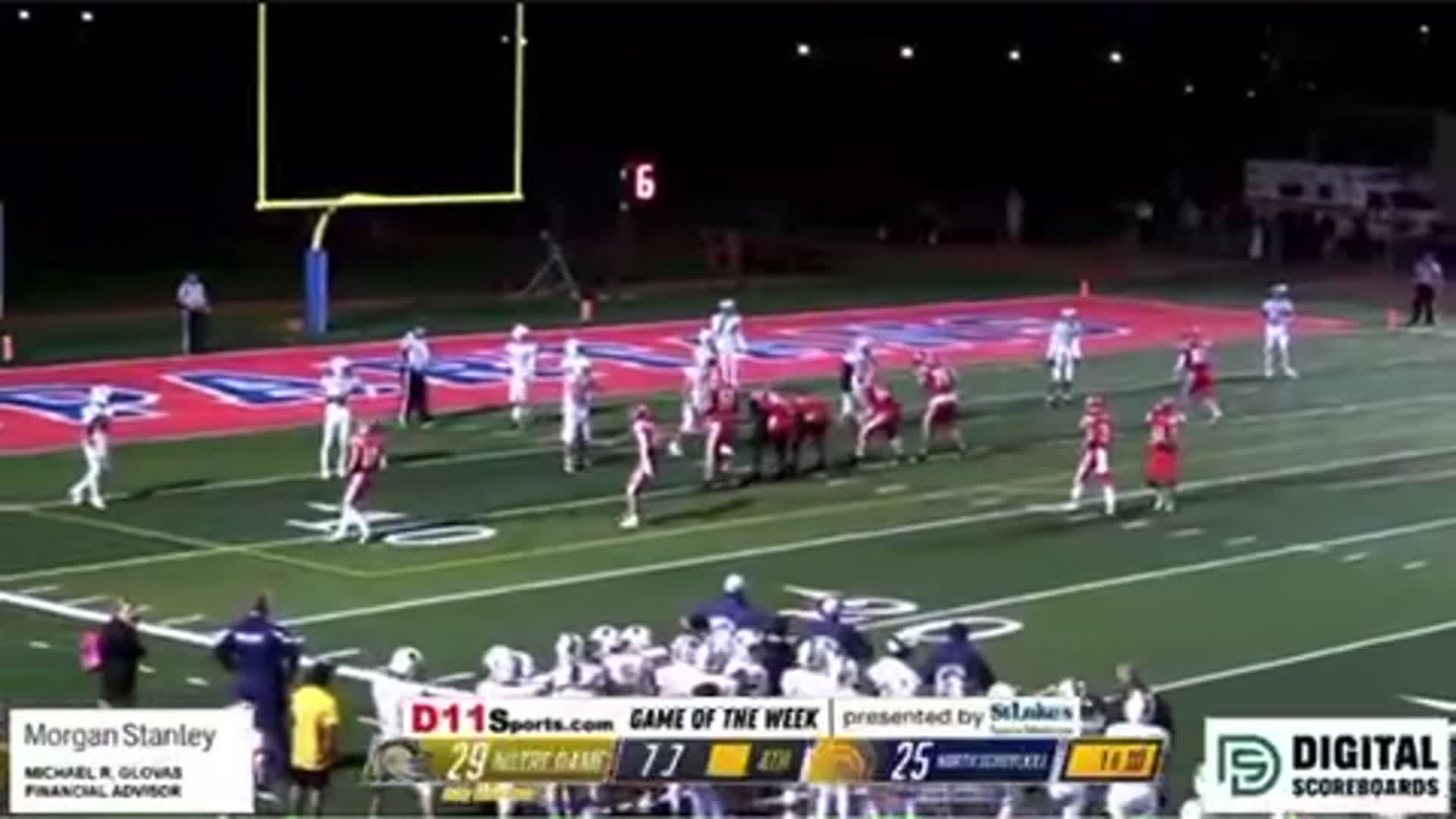 The winning touchdown caught by #1, Luke Miller with 3 seconds remaining on the clock!
