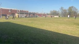 Ball hit to catcher throw out at 1st