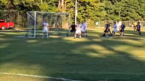 Hunter White with the corner kick and Maddox Manglona with the header to score the 2nd goal of the match.