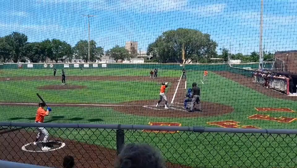 Houston Bergeron brings in 2 runs. Playoffs VS Sterling.