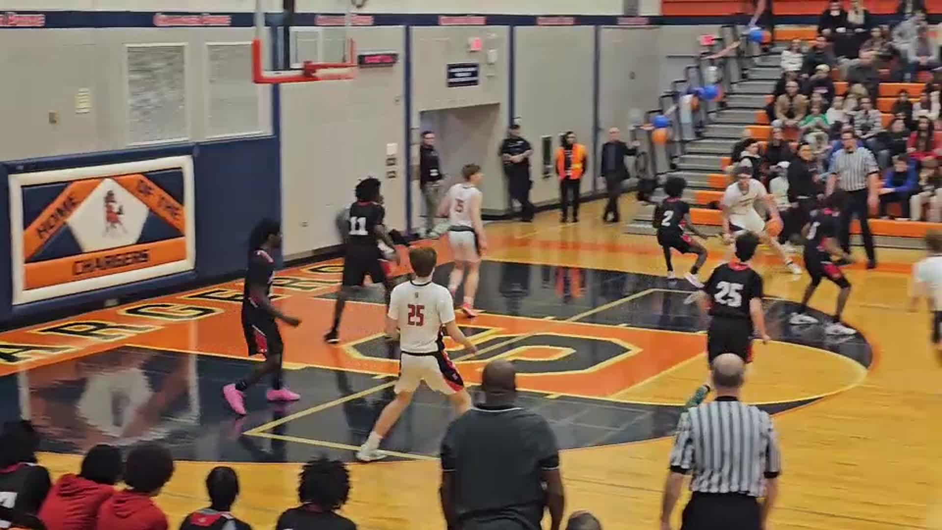 Clutch 3 pointer at The Halftime buzzer