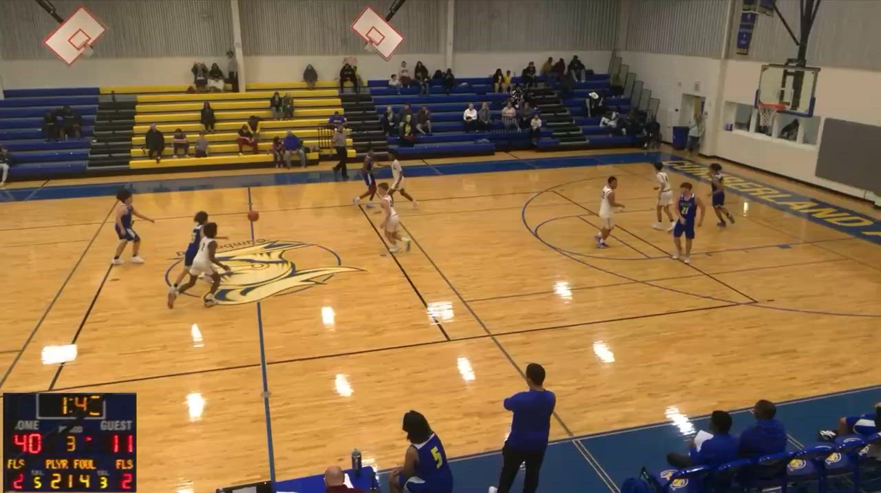 Cumberland Boys Jv Blake Kimbrel gets a steal and fast break