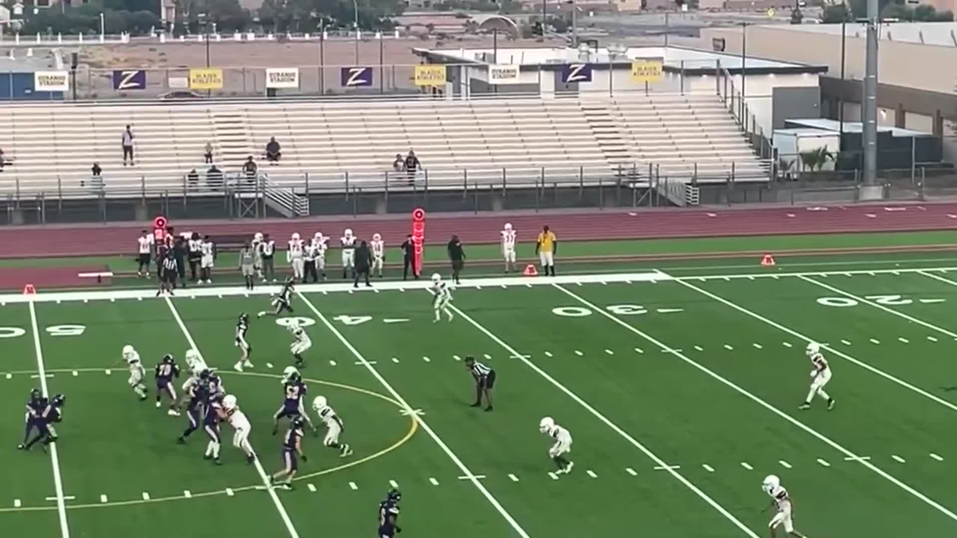 Cross field tackle from William McLean