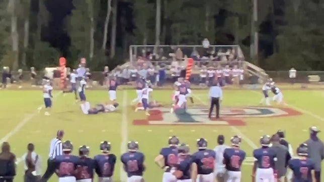 Sticking with purpose up until the end of play. Big tackle at the end