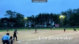 Erin Shoemaker with a line drive double vs Gonzales HS