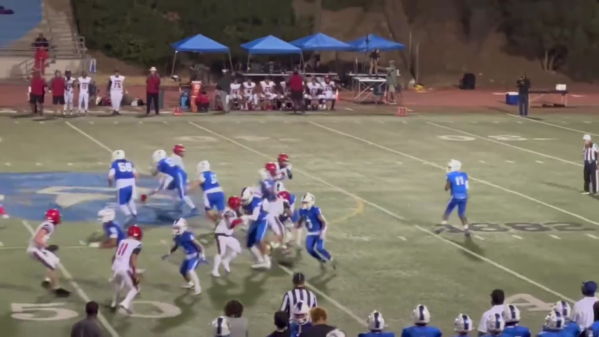 2 of 3 touchdowns vs Hoover High School