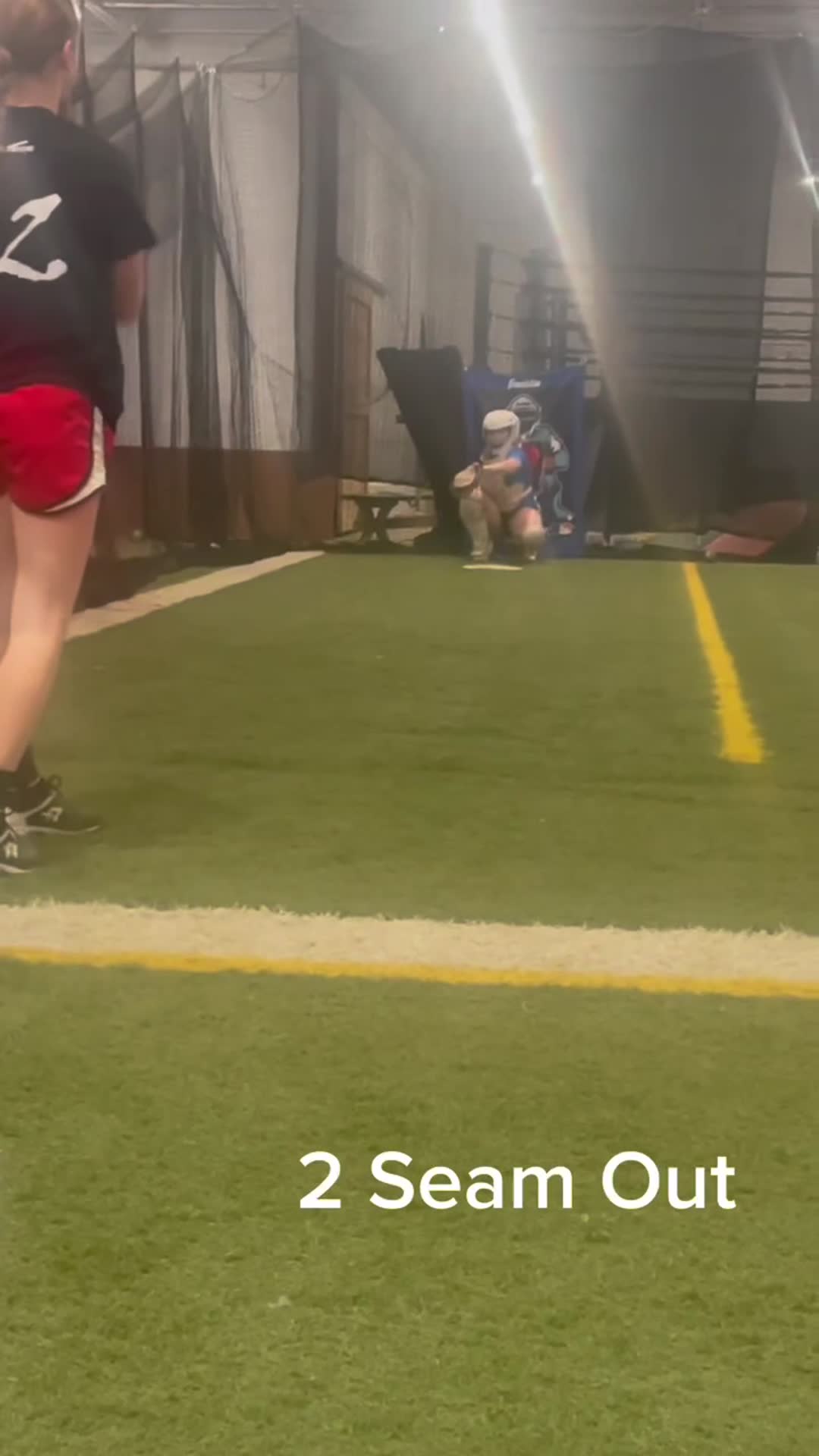 Mia demonstrating her variety of pitches
