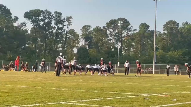 Freshman CB Trent Lane with a pick 6 vs Victory Christian School.