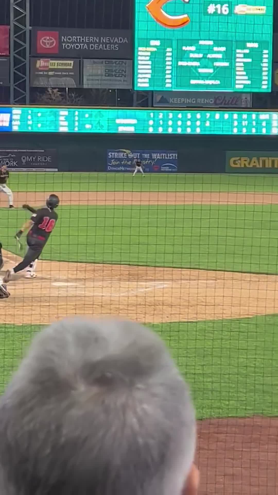 Rickys 3 run RBI triple against Sparks High School at Greater Nevada Field.