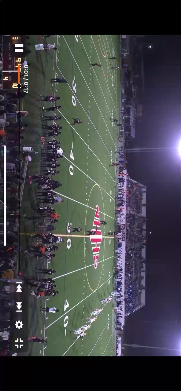 Jaylen Graves, #51 for New Hanover High School returns onside kick for 23 yards against Laney High